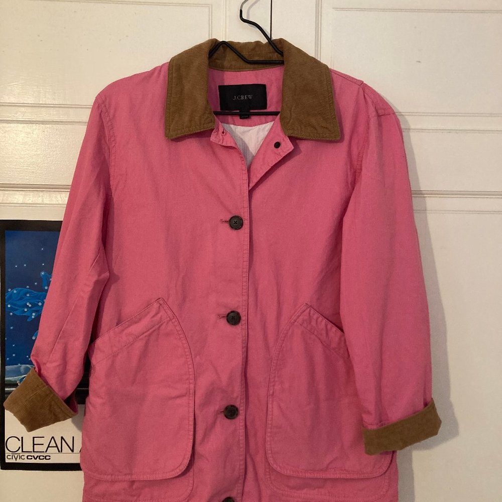 Pink J. Crew Chore Jacket XS